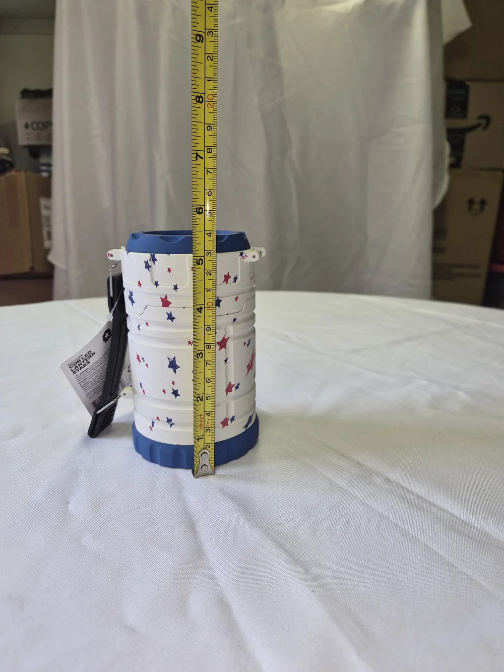 Patriotic Star LED Camping Lantern - White and Blue